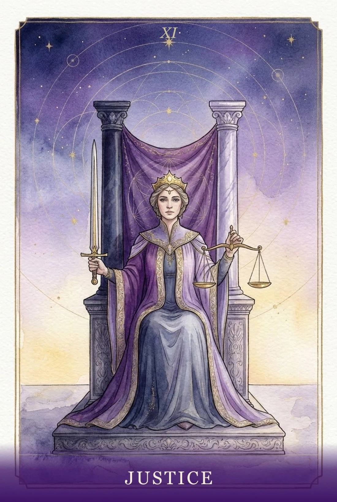 Justice tarot card