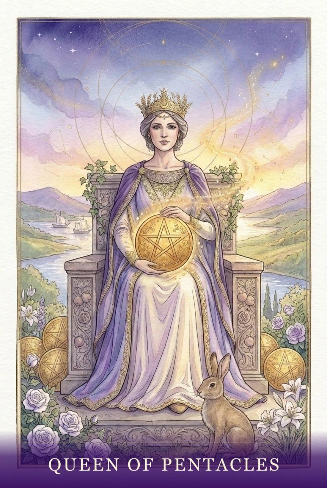 Queen of Pentacles tarot card
