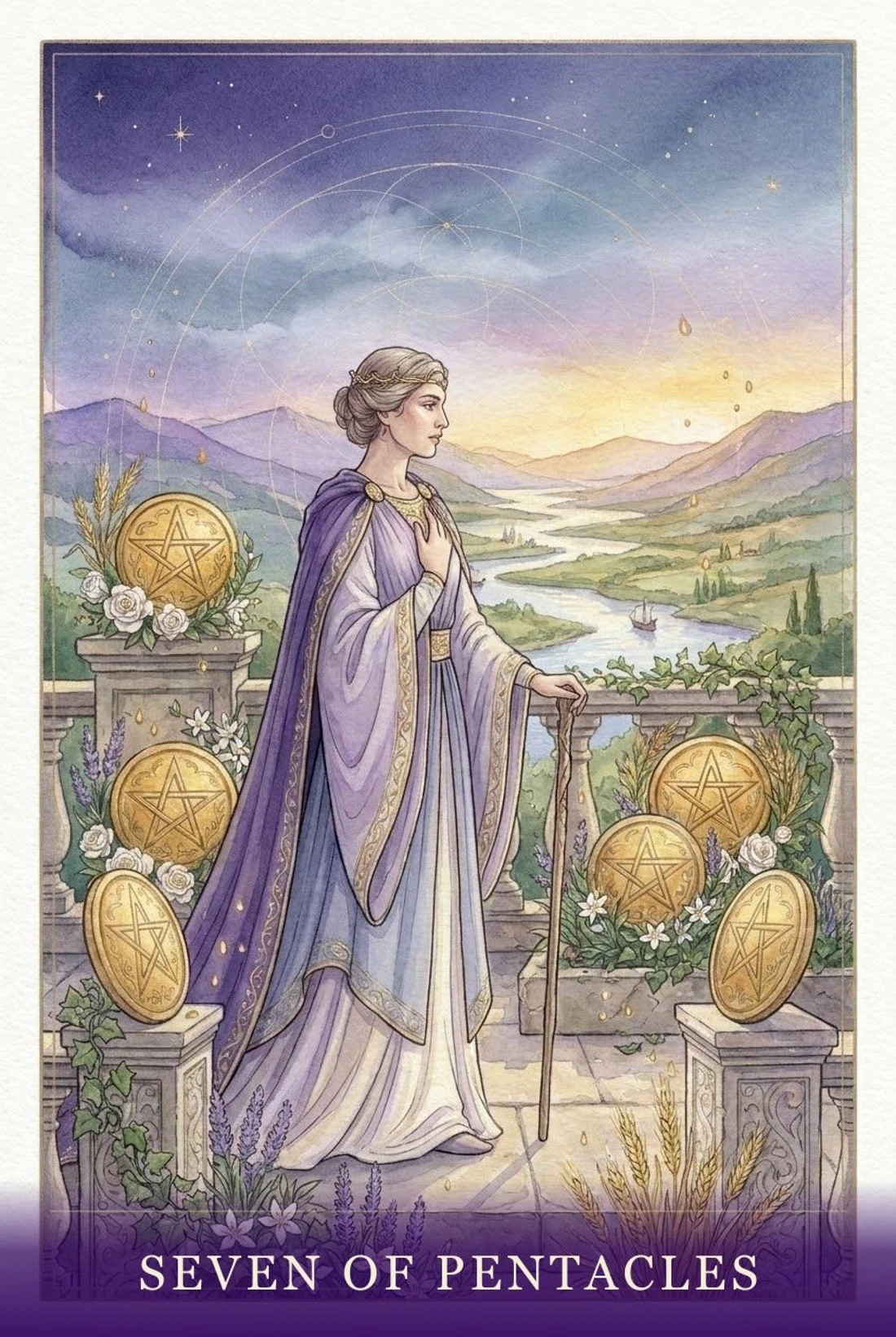Seven of Pentacles tarot card