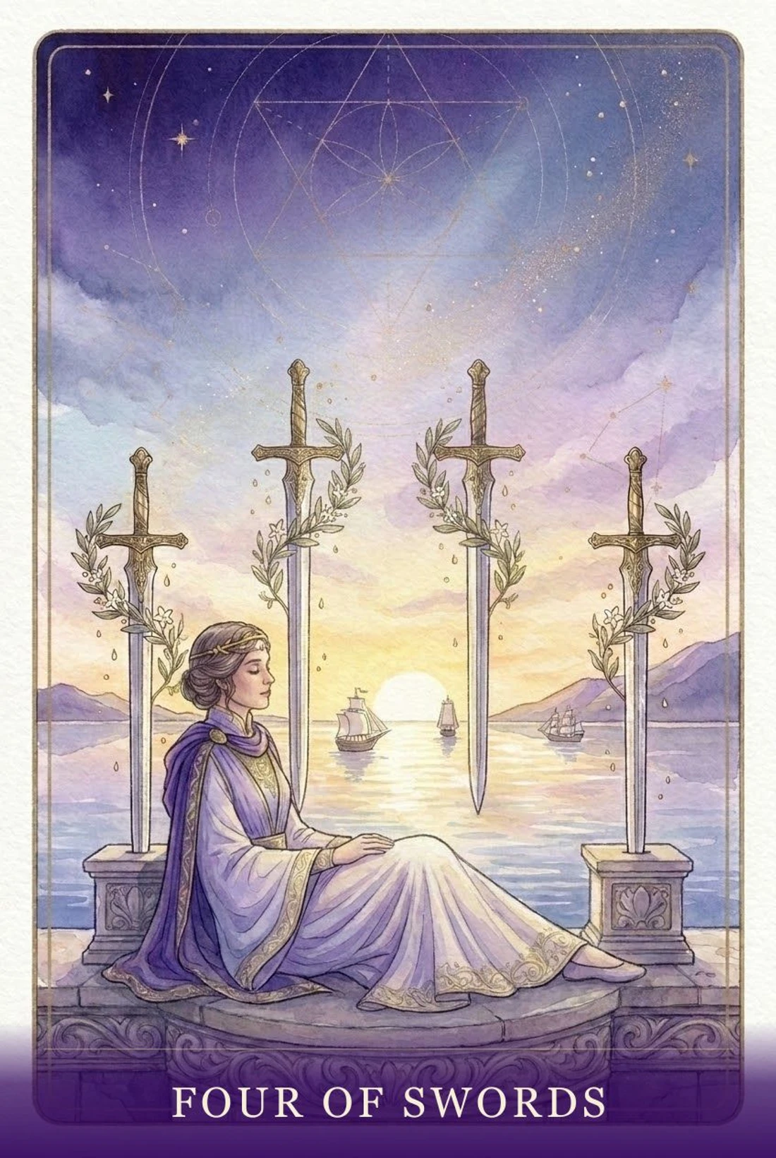 Four of Swords tarot card