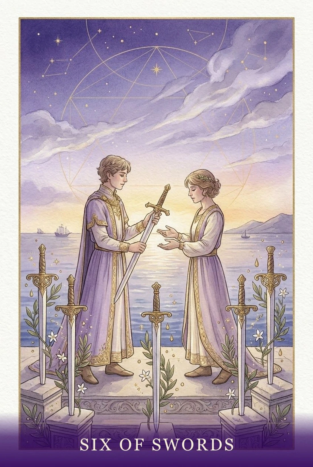 Six of Swords tarot card
