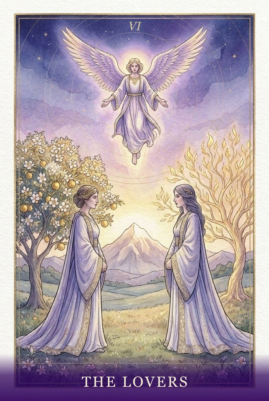 The Lovers tarot card
