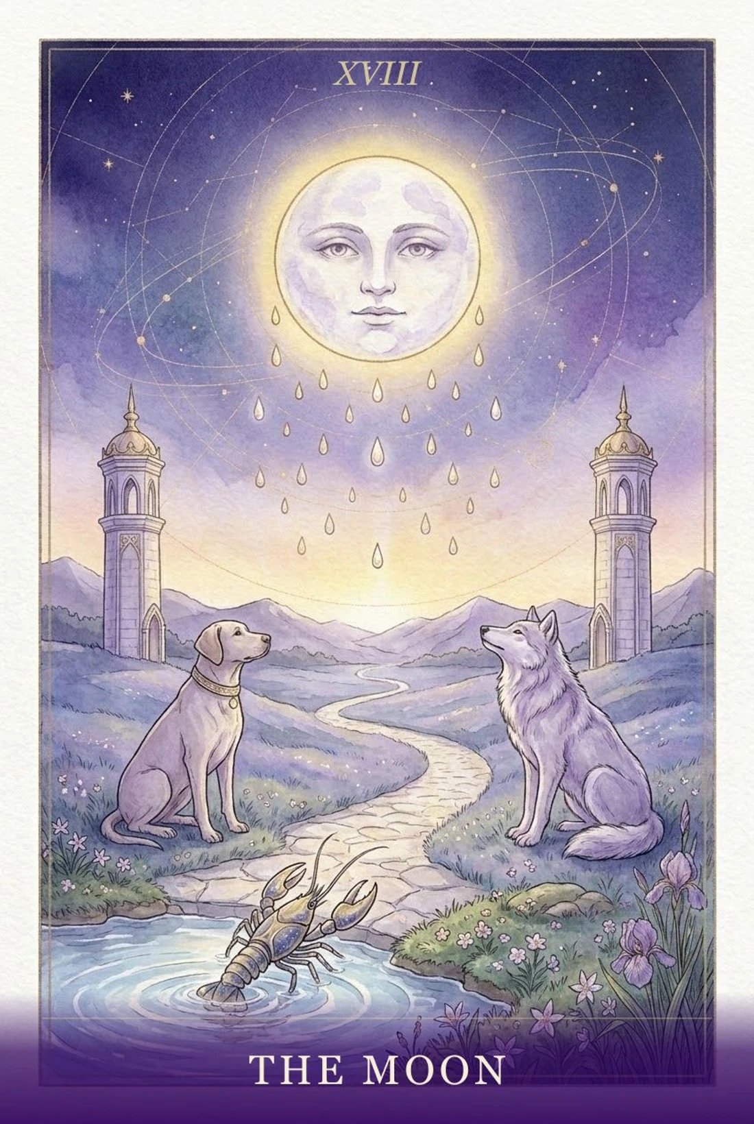 The Moon tarot card