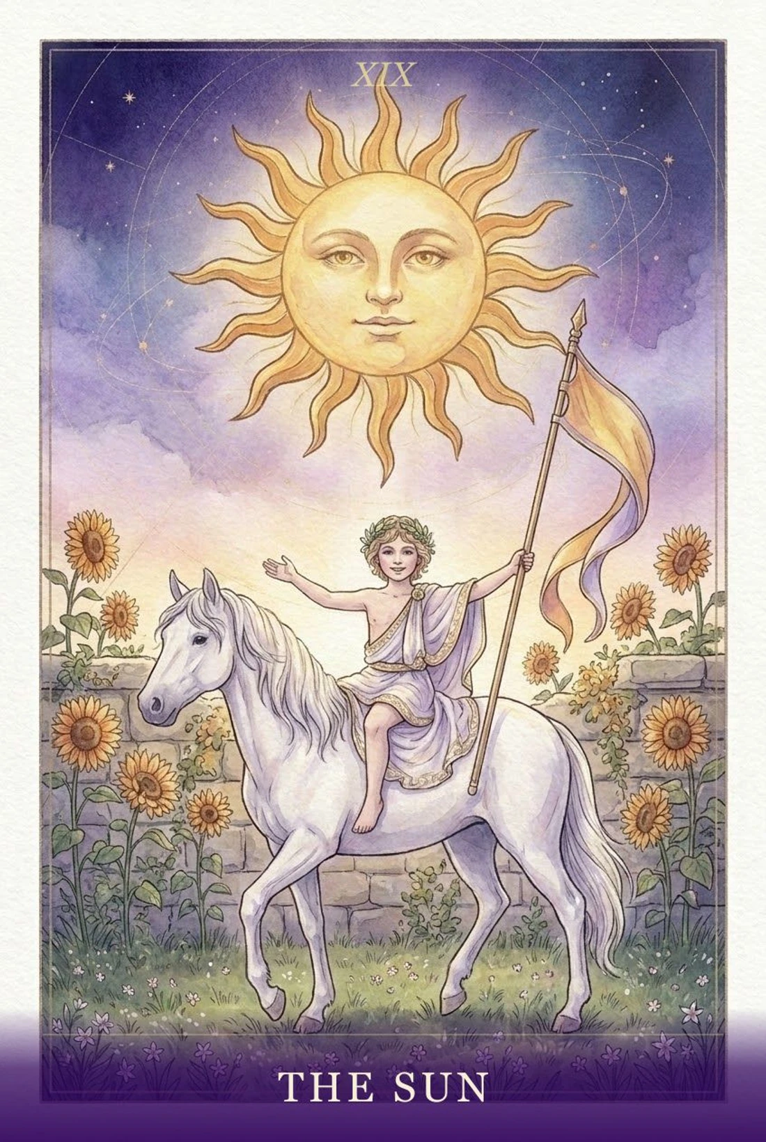 The Sun tarot card