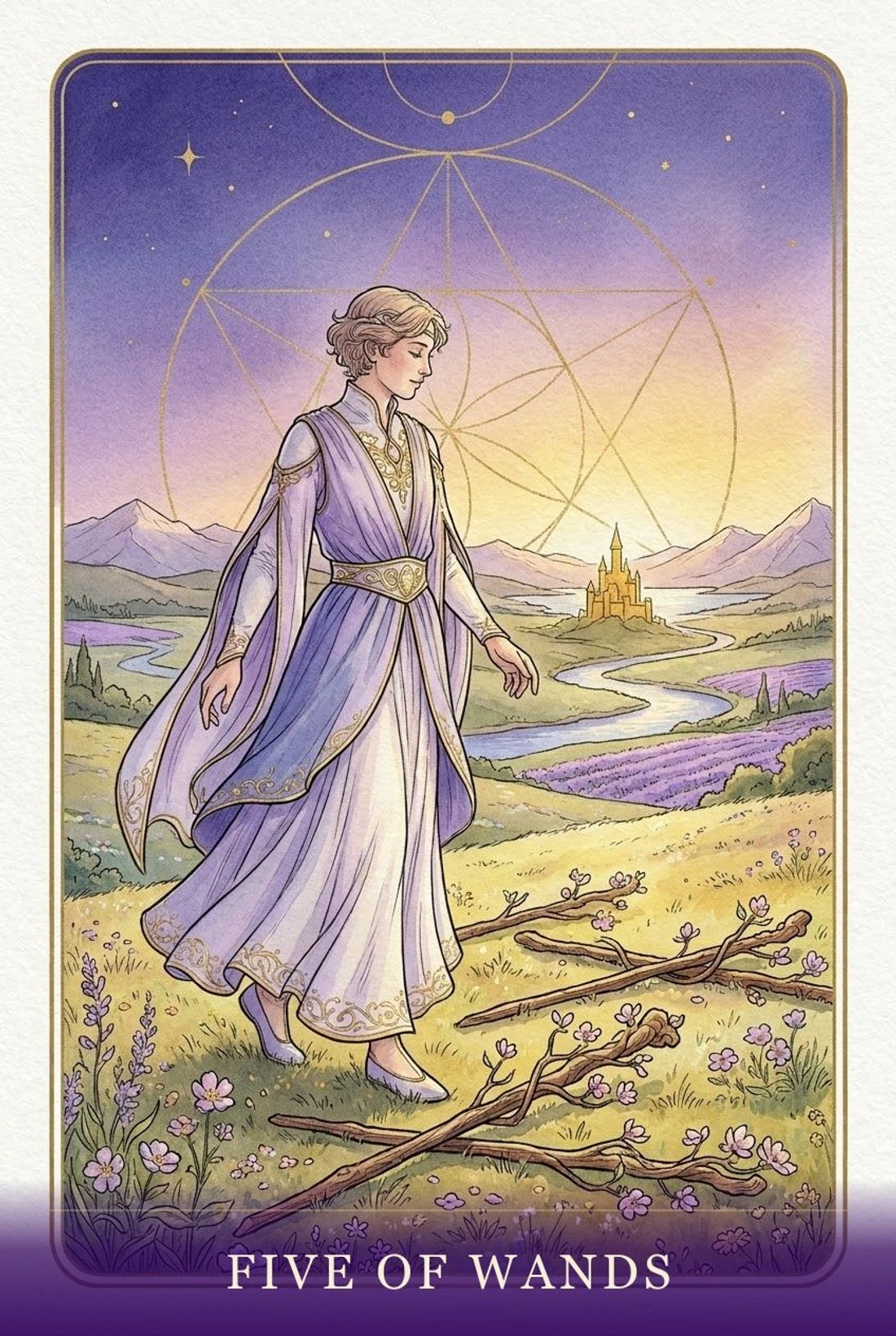 Five of Wands tarot card