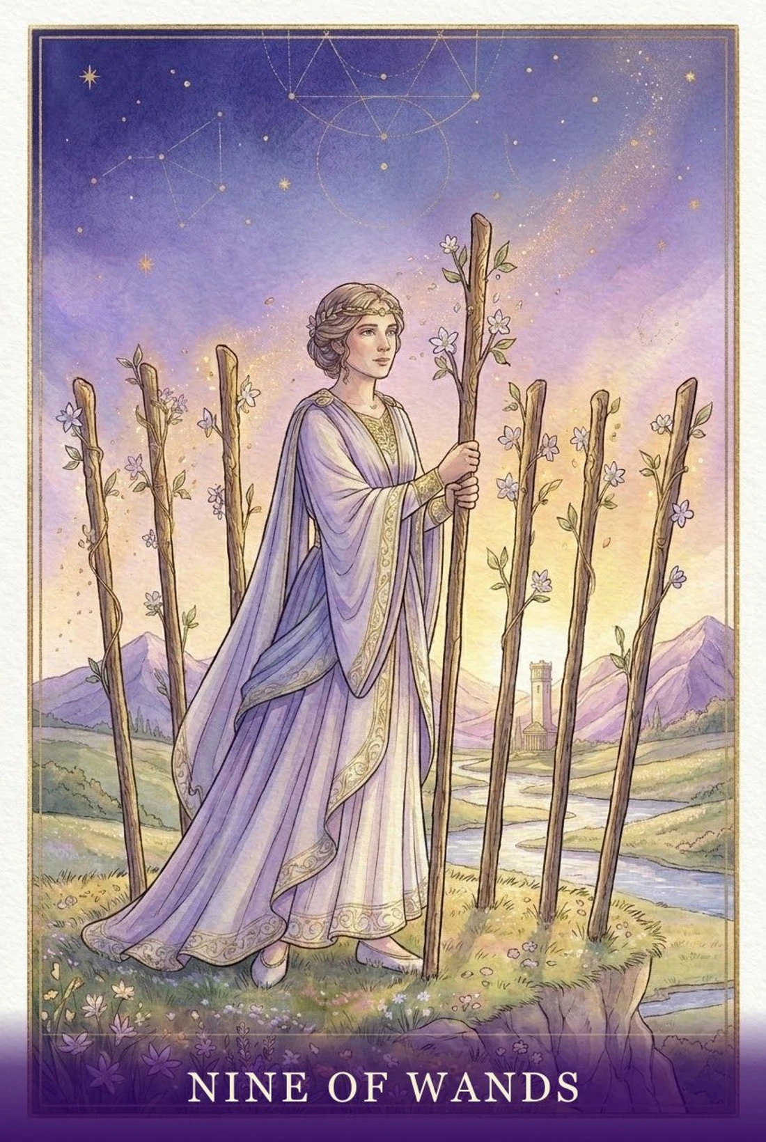 Nine of Wands tarot card